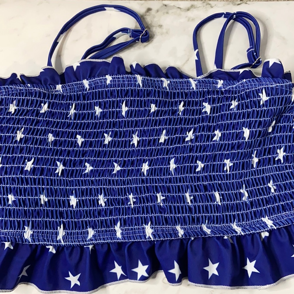 Star patterned tube swim top